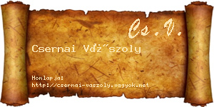 Csernai Vászoly névjegykártya